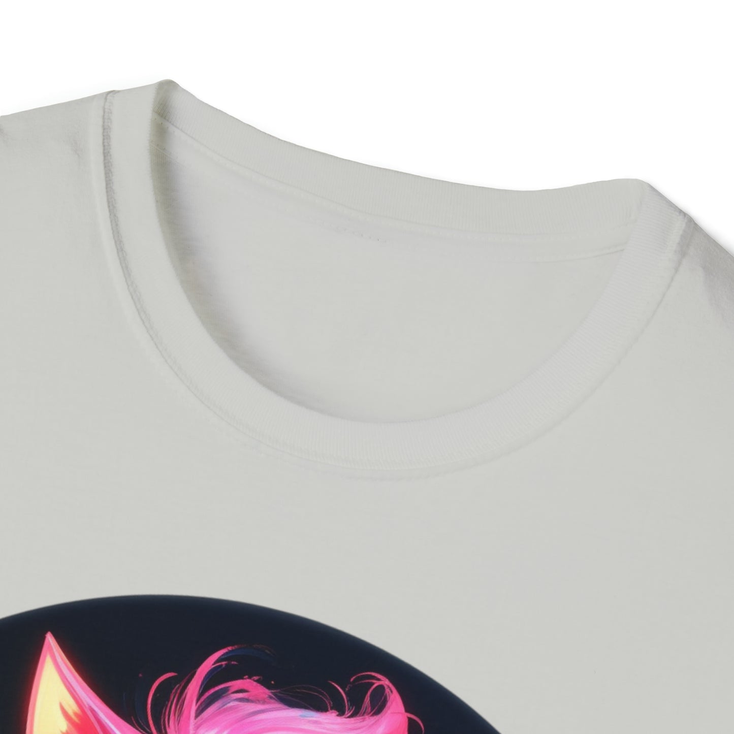 Neon Art Style Cat Girl TShirt,  Neon Art, For Her,  Cat Lover