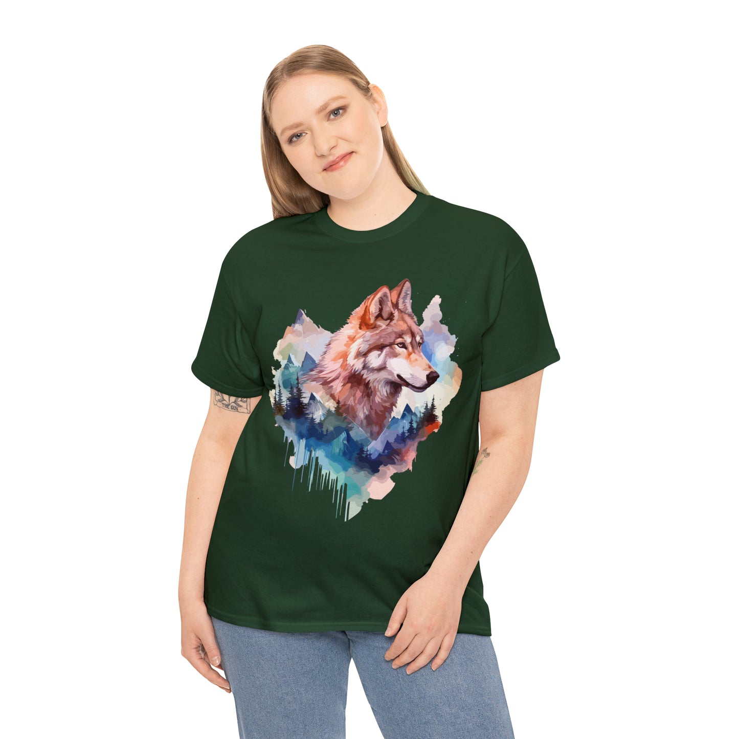 Wolf Double Exposure T-shirt